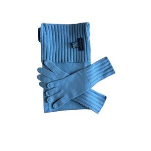 Banana Republic Blue Scarf and Gloves Set
